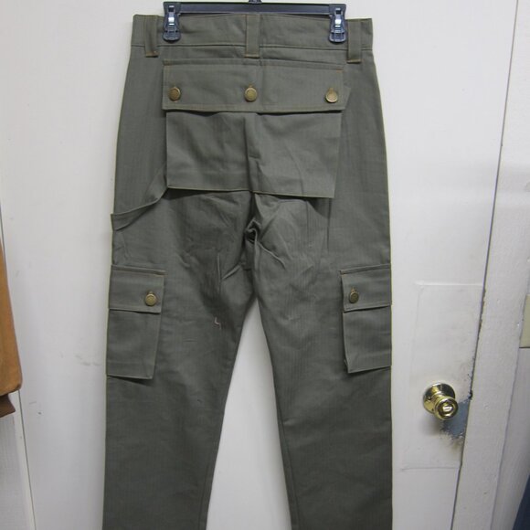 Jaefields Cargo Monkey Pants Military Green  (16" Across Waist/31-32" Inseam ) - Picture 2 of 9